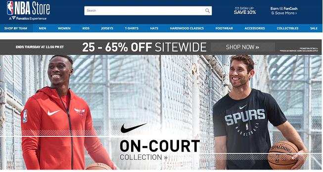 NBA Store Coupons